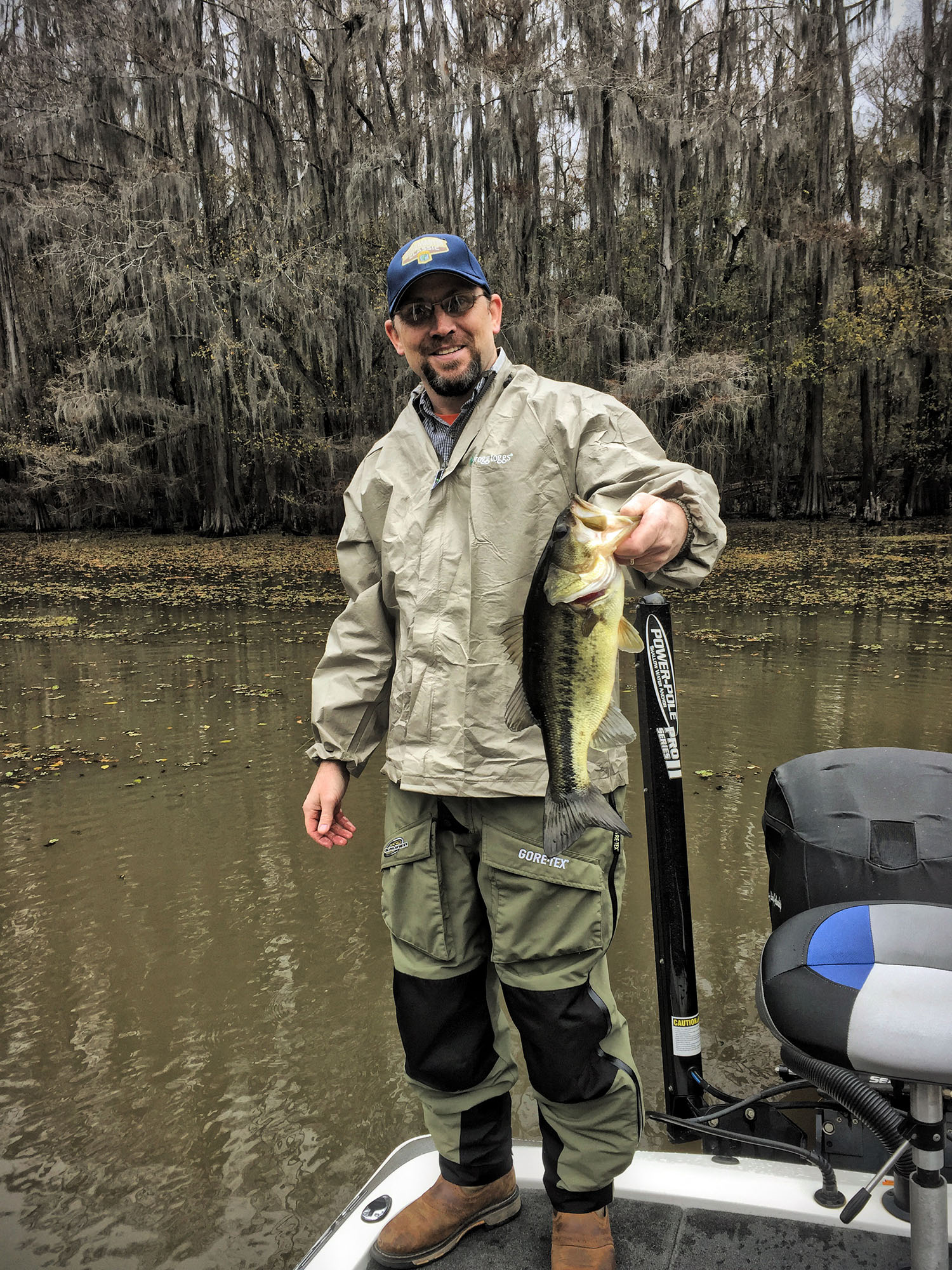 Fisherman with bass